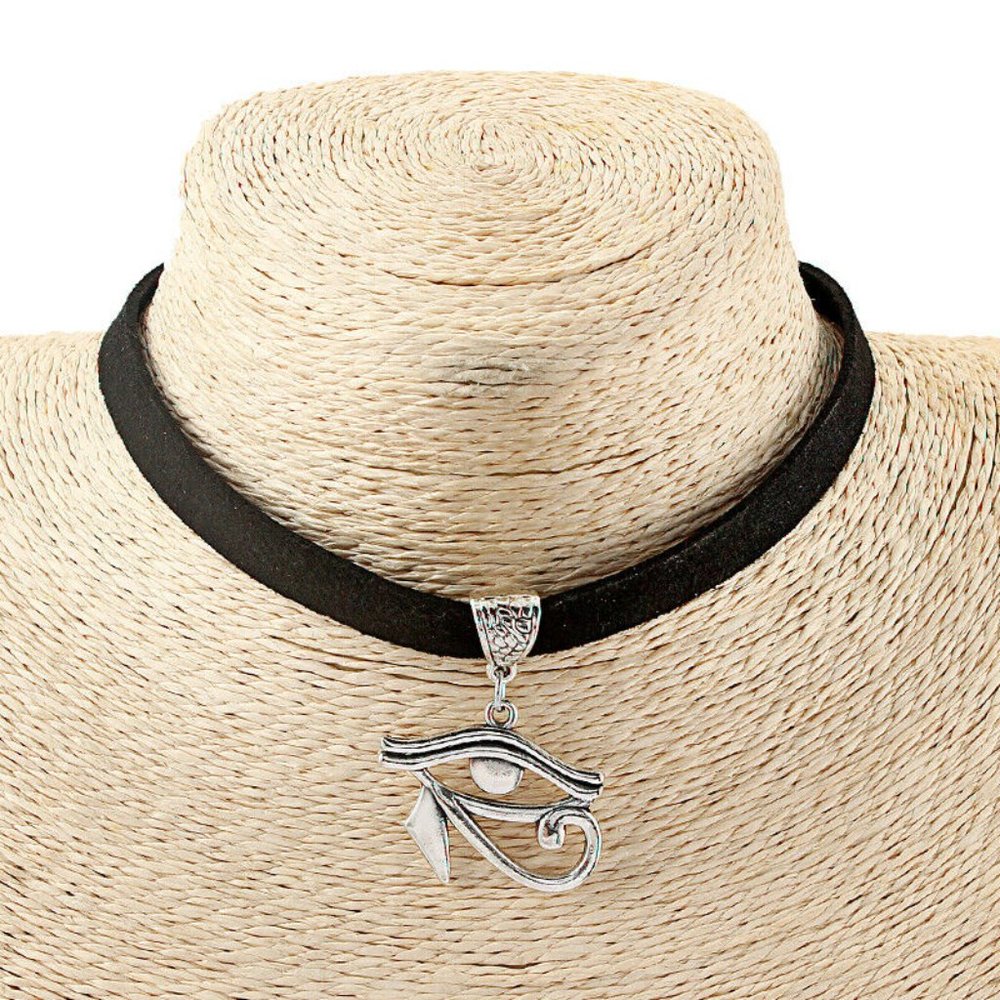 Choker / Necklace ~ Velvet Cord ~ Eye of Horus Ra